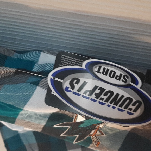 San Jose Sharks Concepts Sport Women's Breakout Flannel Pants - Black/Teal - Picture 4 of 5